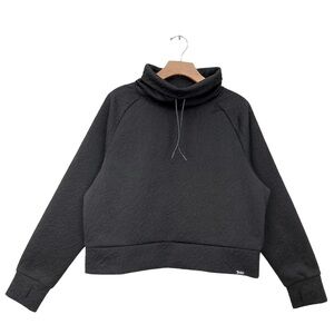 Juicy Couture Sport Womens Jacquard Leopard Quilted Crop Pullover Sweatshirt